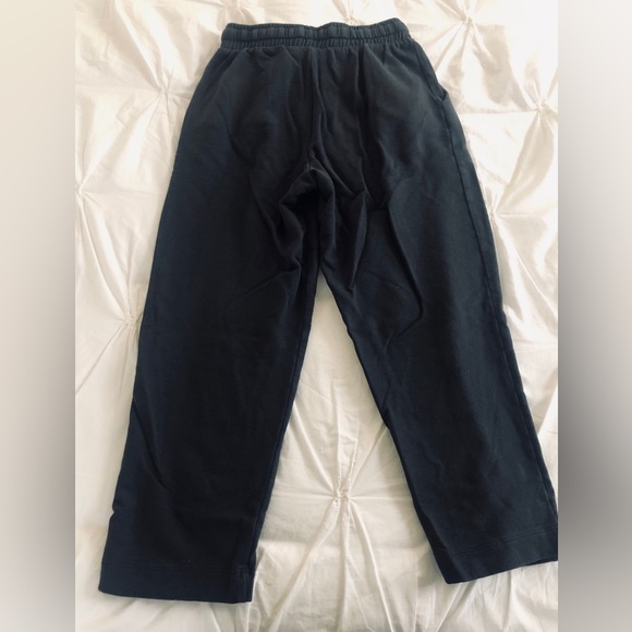 Zara Cropped Cotton Casual Pants w/ Drawstring Waist Gray Size XS - Picture 2 of 7